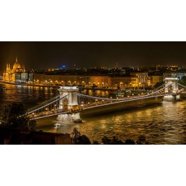 Fototapetai Miesto tilto naktinis peizažas